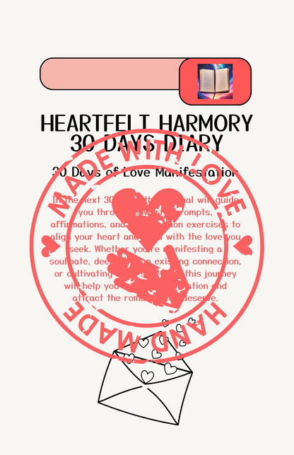 Heartfelt Harmony: 30-Day Love Manifestation Digital Journal